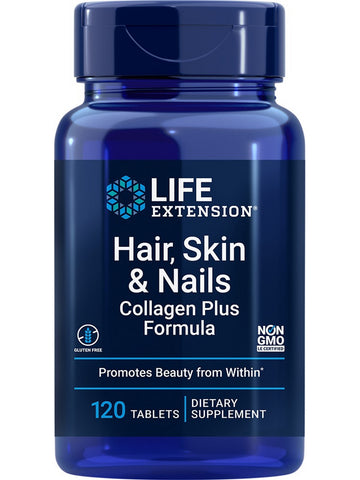 Life Extension, Hair, Skin & Nails Collagen Plus Formula, 120 tablets