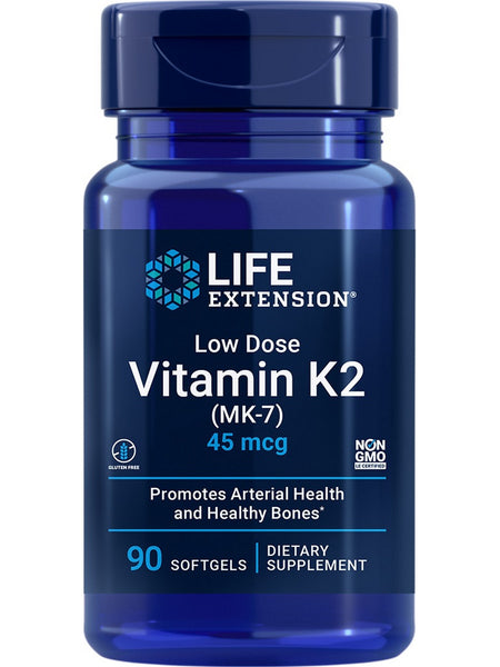 Life Extension, Low Dose Vitamin K2 (MK-7), 45 mcg, 90 softgels