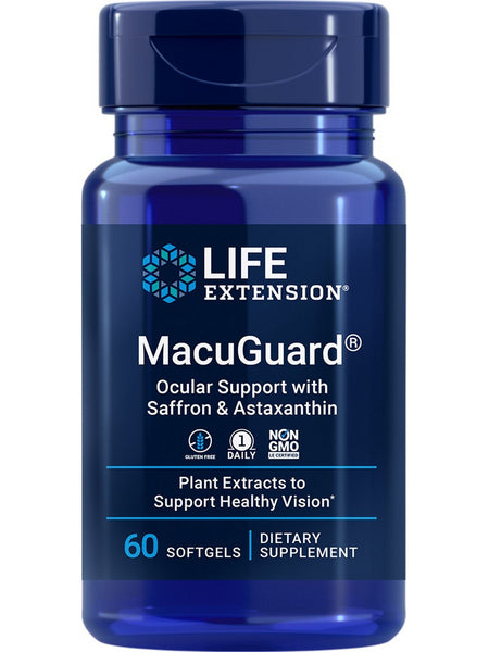 Life Extension, MacuGuard® Ocular Support with Saffron & Astaxanthin, 60 softgels