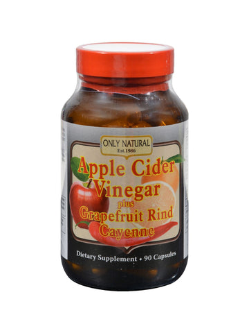 Only Natural, Apple Cider Vinegar Plus Grapefruit Rind Cayenne, 90 caps