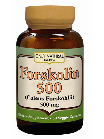 Only Natural, Forskolin 500 (Coleus Forskoholii) 500mg, 50 vegicaps