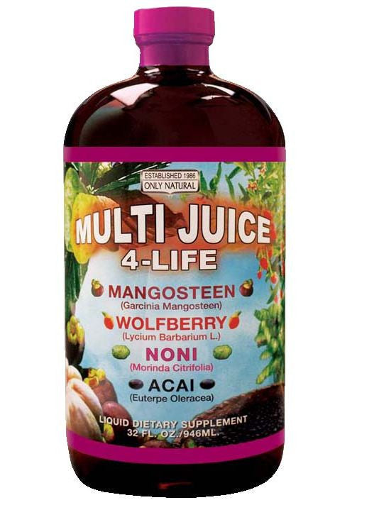 Only Natural, Multi Juice 4 Life (Mangosteen Wolfberry Noni & Acai), 32 oz
