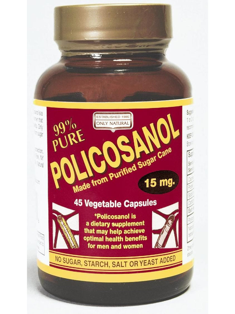 Only Natural, Policosanol 15mg, 45 vegicaps