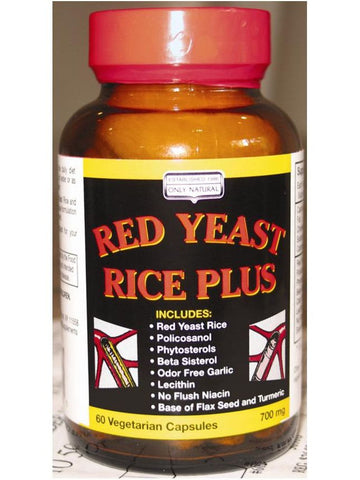 Only Natural, Red Yeast Rice Plus, 60 vegicaps