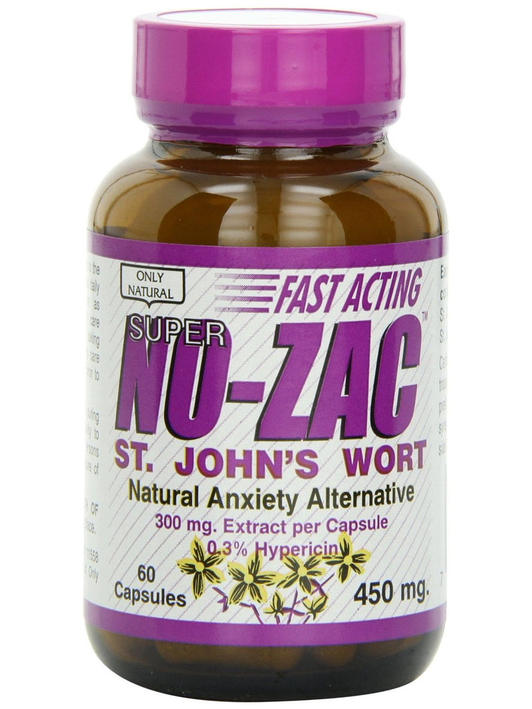 St. John's Wort (Super No-Zac) .3%, 60 caps, Only Natural