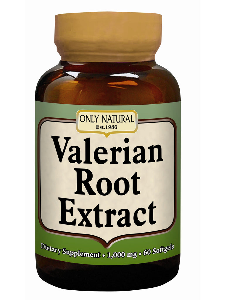 Only Natural, Valerian Root 1 000mg, 60 softgels