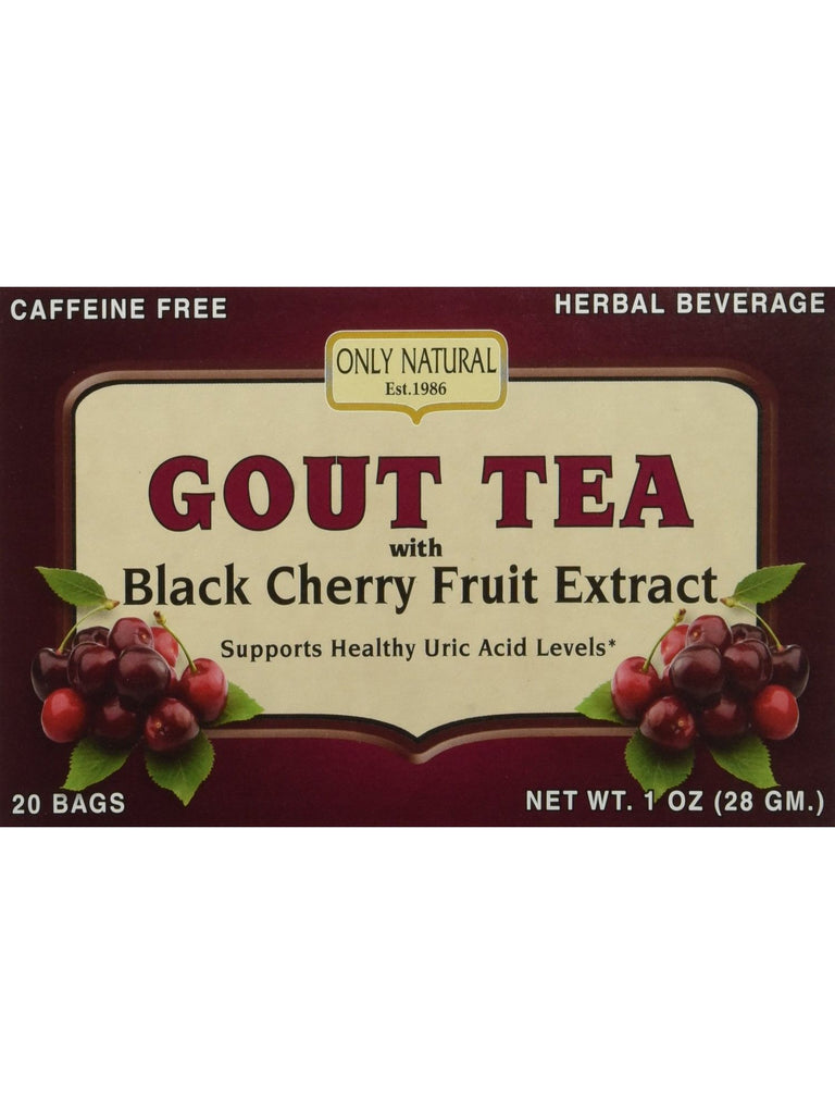 Only Natural, Gout Tea with Black Cherry Fruit Extract, 20 bags