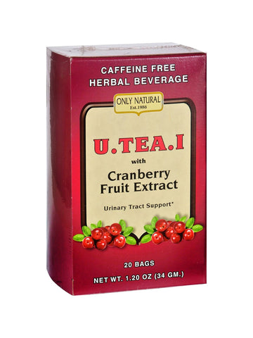 Only Natural, U-Tea-I with Cranberry Fruit Extract, 20 bags