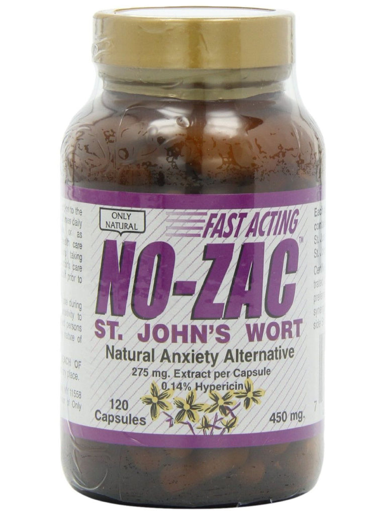 No-Zac St John's Wort 450 mg, 120 caps, Only Natural