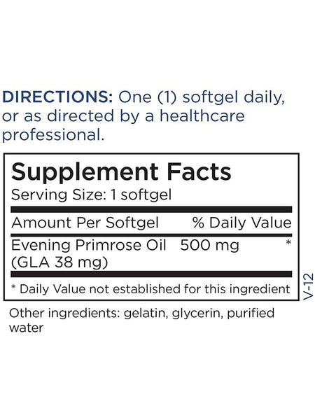 Metabolic Maintenance, Evening Primrose Oil 500 mg, 180 softgels