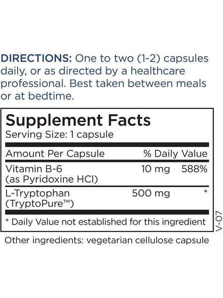 Metabolic Maintenance, L-Tryptophan 500 mg, 60 capsules