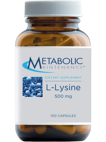 Metabolic Maintenance, L-Lysine 500 mg, 100 capsules
