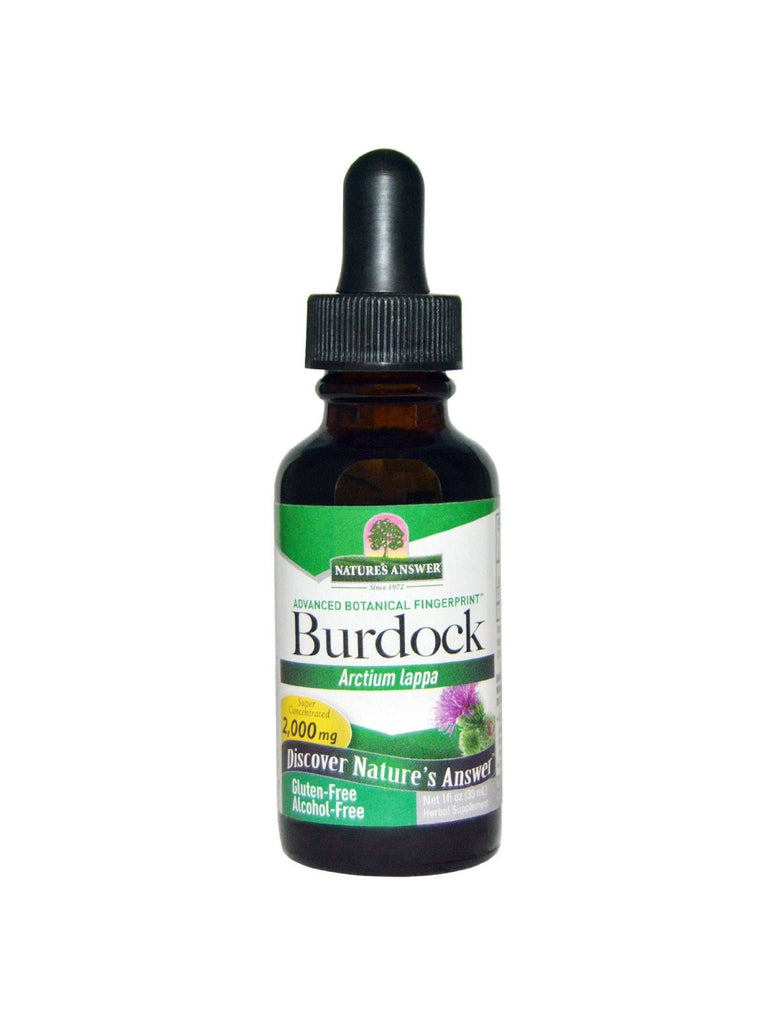 Burdock Root Alcohol Free Extract, 1 oz, Nature's Answer