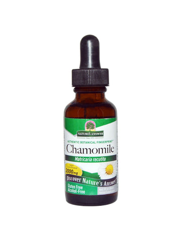 Chamomile Flowers Alcohol Free Extract, 1 oz, Nature's Answer