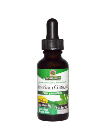 Ginseng American Alcohol Free Extract, 1 oz, Nature's Answer