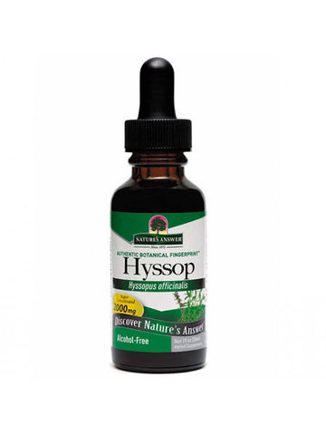Hyssop Alcohol Free Extract, 1 oz, Nature's Answer