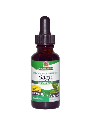 Sage Alcohol Free Extract, 1 oz, Nature's Answer