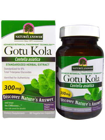 Gotu-Kola Herb Standardized, 60 vegicaps, Nature's Answer