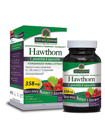 Hawthorn Leaf Standardized, 60 vegicaps, Nature's Answer