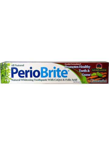 PerioBrite Natural Toothpaste Cinnamint, 4 oz, Nature's Answer