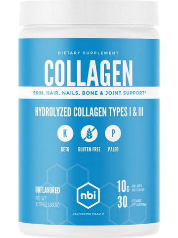 NBI, Collagen, Hydrolized Collagen Types I & III, 300g