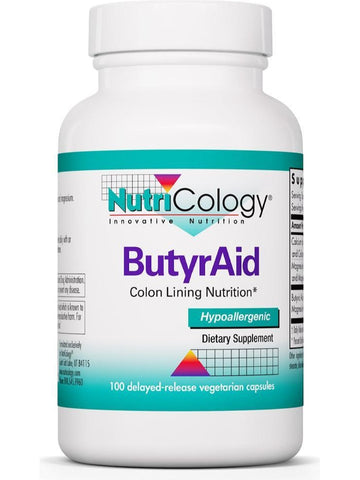 NutriCology, ButyrAid Colon Lining Nutrition, 100 delayed-release vegetarian capsules