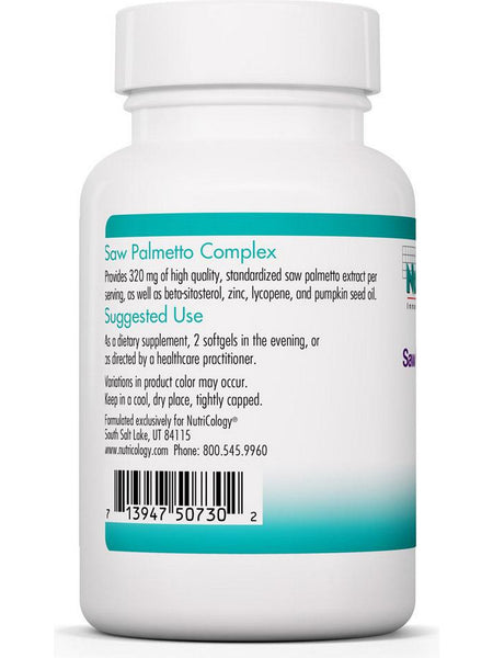 NutriCology, Saw Palmetto Complex with Lycopene, 60 softgels