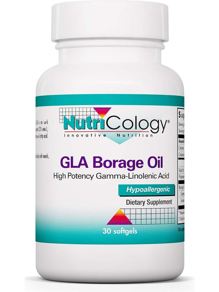 NutriCology, GLA Borage Oil High Potency Gamma-Linolenic Acid, 30 softgels