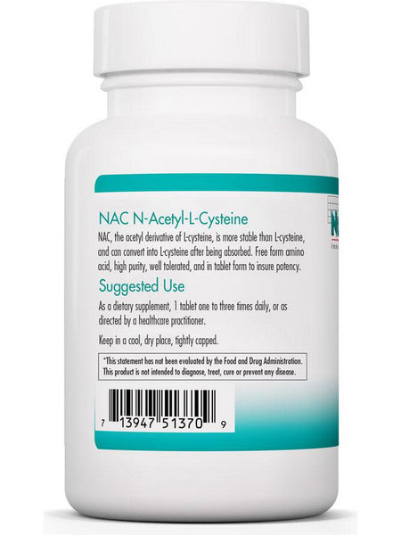 NutriCology, NAC N-Acetyl-L-Cysteine, 120 Tablets