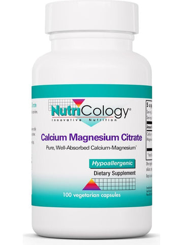 NutriCology, Calcium Magnesium Citrate Pure, Well-Absorbed Calcium-Magnesium, 100 Vegetarian Capsules