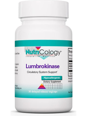 NutriCology, Lumbrokinase Circulatory System Support, 30 delayed release vegicaps