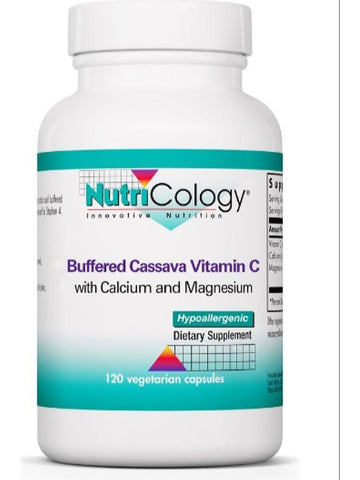 NutriCology, Buffered Cassava Vitamin C, 120 Vegetarian Capsules