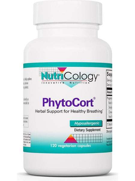 NutriCology, PhytoCort Herbal Support for Healthy Breathing, 120 Vegetarian Capsules