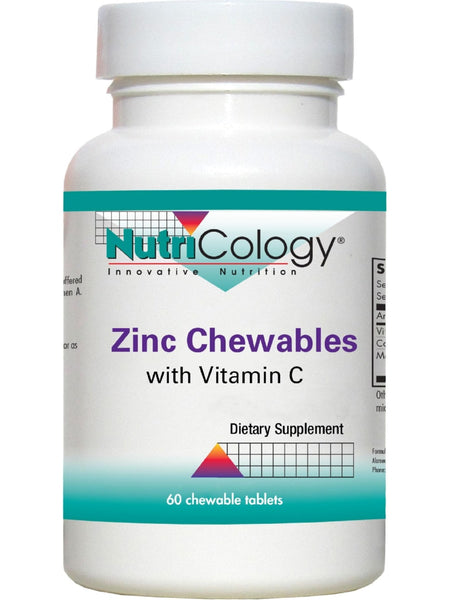 NutriCology, Zinc Chewables with Vitamin C, 60 Chewable Tablets