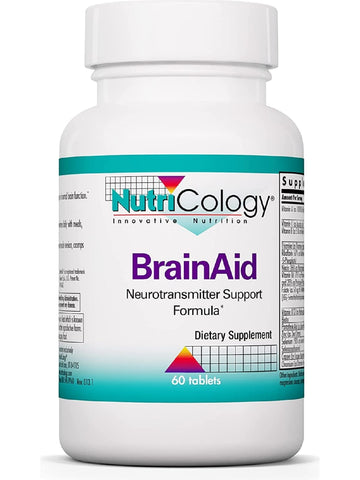 NutriCology, BrainAid Neurotransmitter Support Formula, 60 Tablets