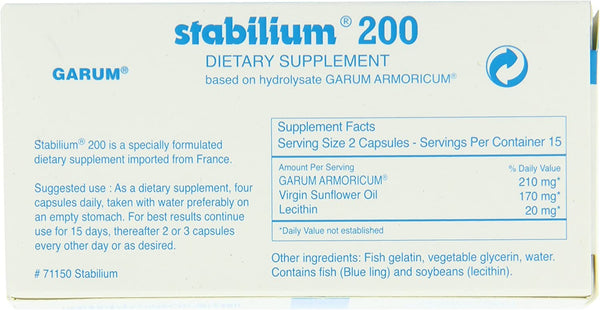 NutriCology, Stabilium 200 Garum, 30 Capsules
