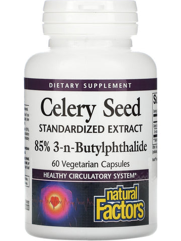Natural Factors, Celery Seed Extract, 60 Vegetarian Capsules