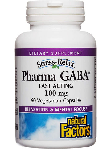Natural Factors, Pharma GABA® 100 mg, 60 Vegetarian Capsules
