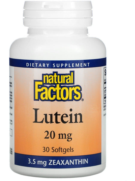 Natural Factors, Lutein 20 mg, 30 Softgels