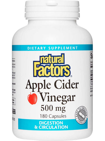 Natural Factors, Apple Cider Vinegar 500 mg, 180 Capsules