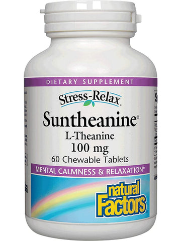 Natural Factors, Suntheanine® L-Theanine, 60 Chewable Tablets