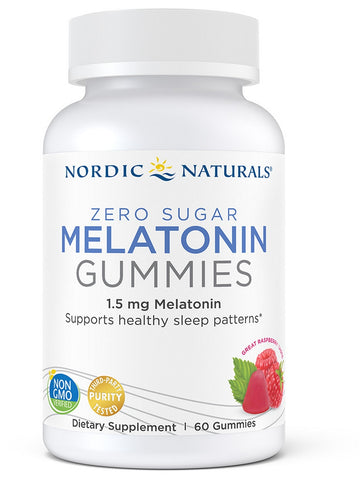 Nordic Naturals, Zero Sugar Melatonin Gummies, Raspberry, 60 Gummies