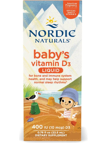 Nordic Naturals, Baby's Vitamin D3 Liquid, 400 IU, .76 Fluid Ounce with Dropper