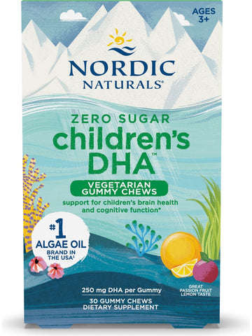 Nordic Naturals, Zero Sugar Children's DHA Gummies, 30 Vegetarian Gummies