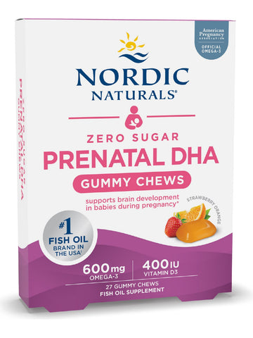 Nordic Naturals, Zero Sugar Prenatal DHA Gummies, 27 Gummy Chews