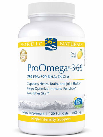 Nordic Naturals, ProOmega®-3-6-9, Lemon, 120 Soft Gels