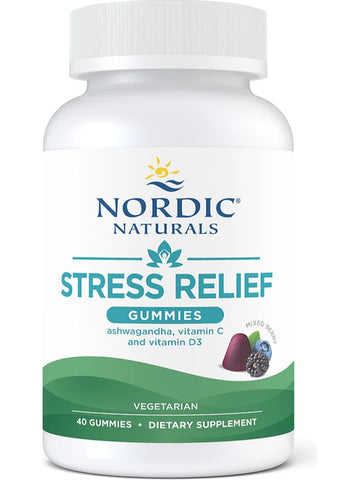 Nordic Naturals, Stress Relief Gummies, Mixed Berry, 40 Gummies