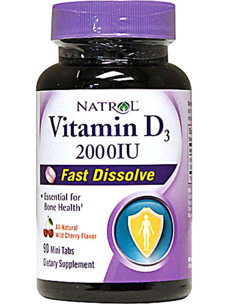 Natrol, Vitamin D3 2000IU Mini ct, 90 ct