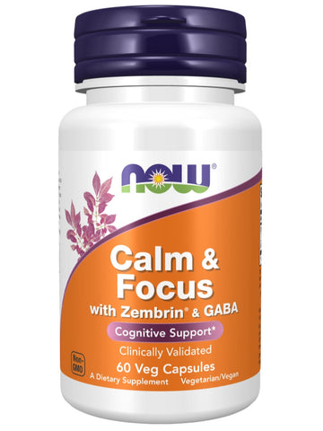 NOW Foods, Calm & Focus with Zembrin and GABA, 60 veg capsules