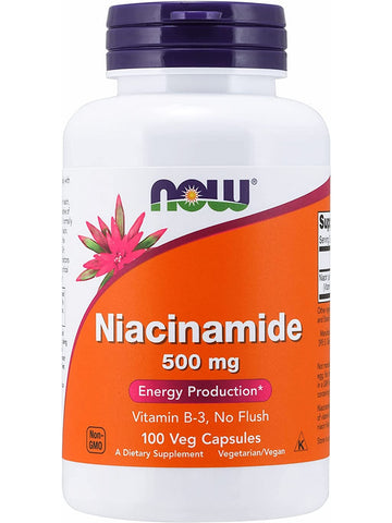 NOW Foods, Niacinamide (B-3) 500 mg, 100 veg capsules